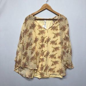 NWT NY Collection Women Blouse Top Shirt Size 1X Floral M112 -4